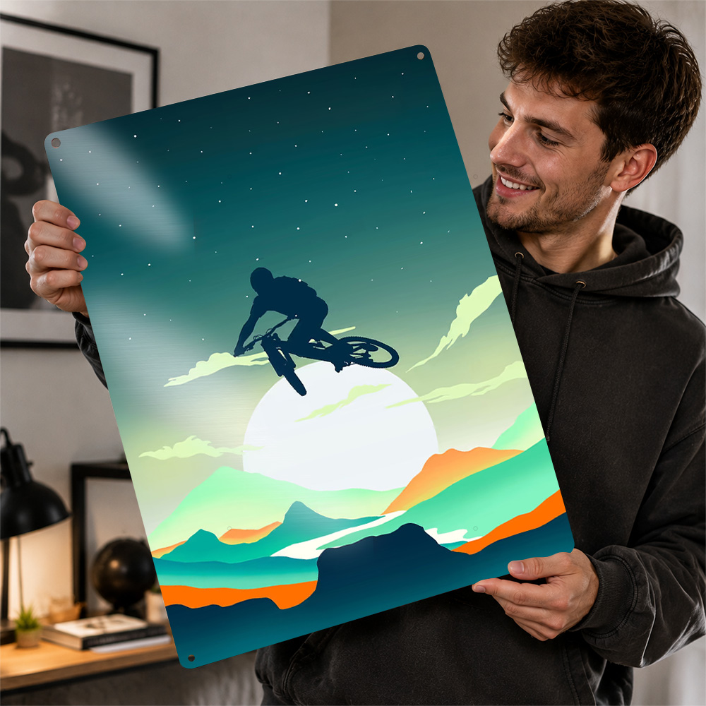 Teksturowany plakat z motywem  – Mountain Biking Europe recenzja i cena